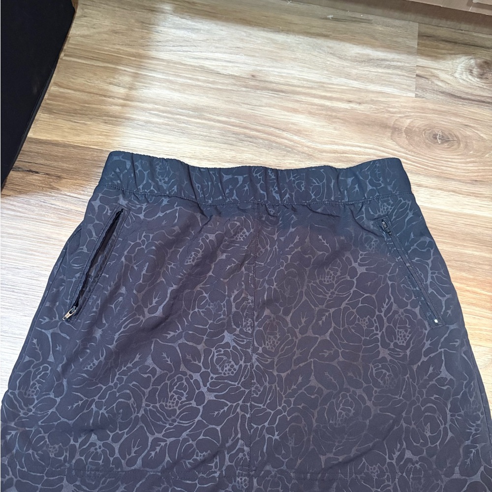 Floral Black Skirt